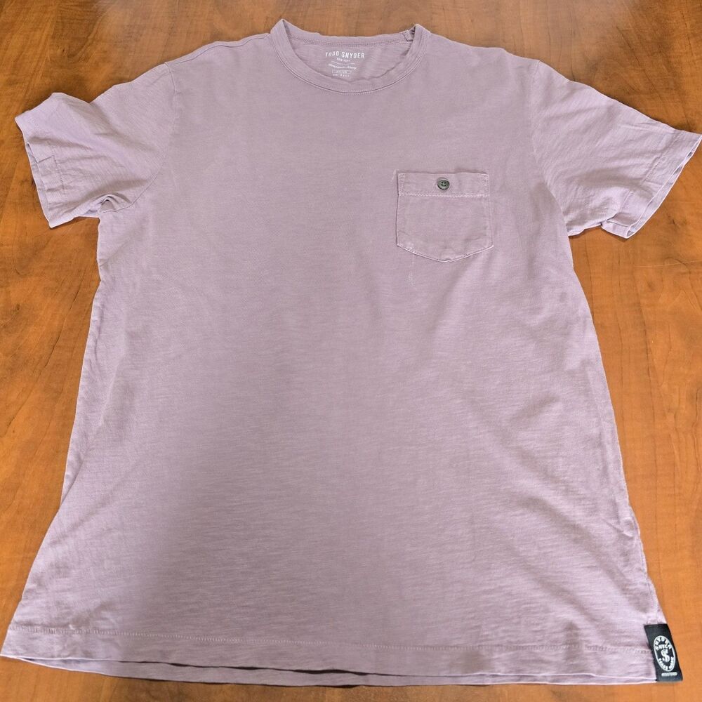 Todd Snyder Mens Short Sleeve Slub Jersey Knit Single Pocket Crew Neck Tee M